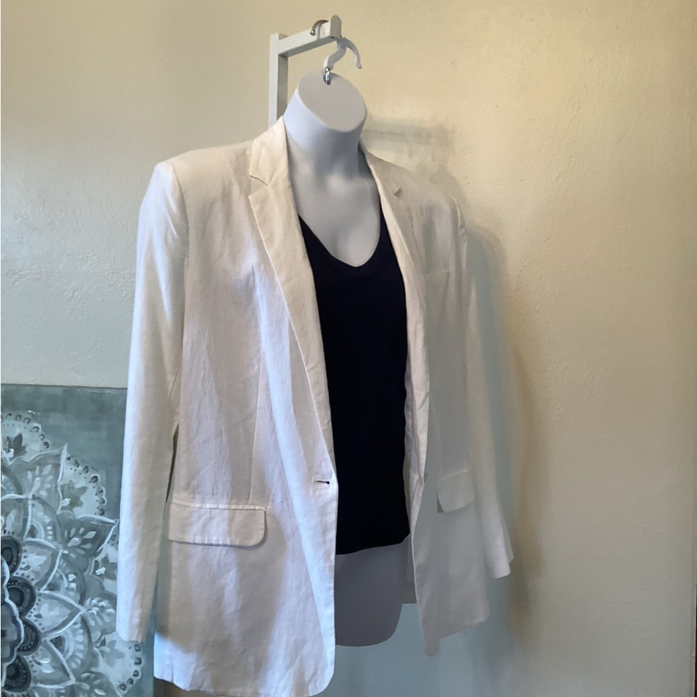Steve Madden Premium White Linen Blazer Size L